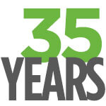 35 Years Logo  Anniversary